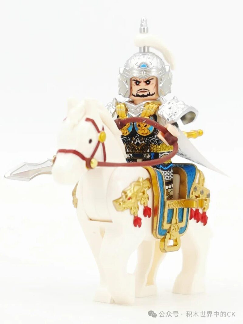 Cận cảnh đầu minifigure Triệu Vân biểu cảm bình tĩnh, chi tiết độc đáo của bộ đồ chơi lắp ráp Decool 20803, đồ chơi mô hình giá tốt cho bé trai 8 tuổi.